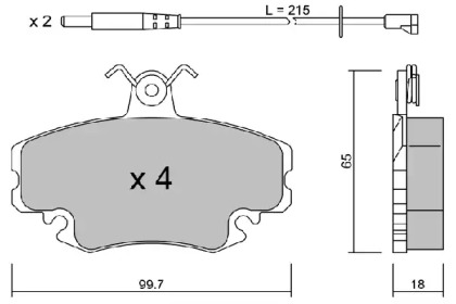 Комплект тормозных колодок AISIN BPRE-1004